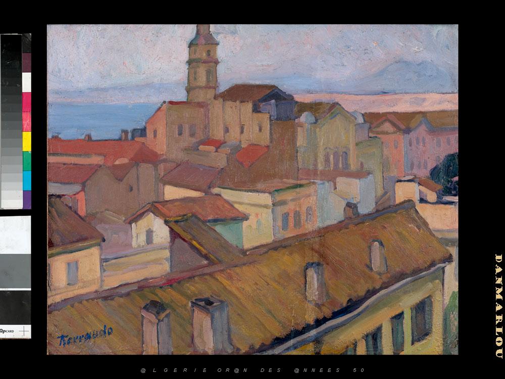 AUGUSTIN FERRANDO 1880-1957 13 - Le vieil Oran  et l'Eglise St-Louis.jpg